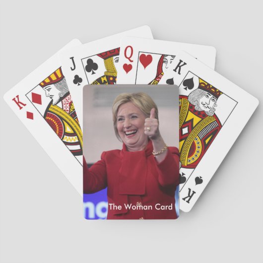 The Woman Card - Hillary Clinton Pokerkaarten (Achterkant)