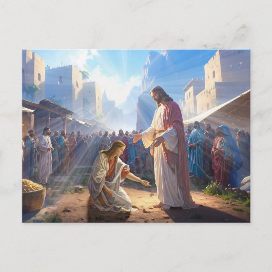 The Woman Healed by Faith Briefkaart (Voorkant)