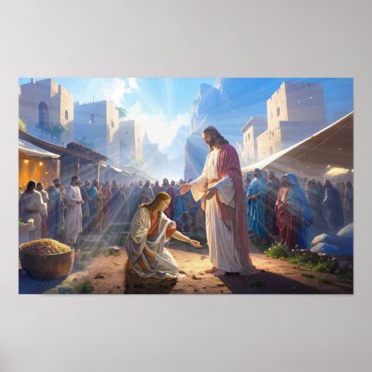 The Woman Healed by Faith Poster (Voorkant)