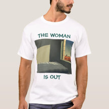 The woman is out