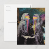 The Women With Blurred Faces in the Mountains Briefkaart (Voorkant / Achterkant)