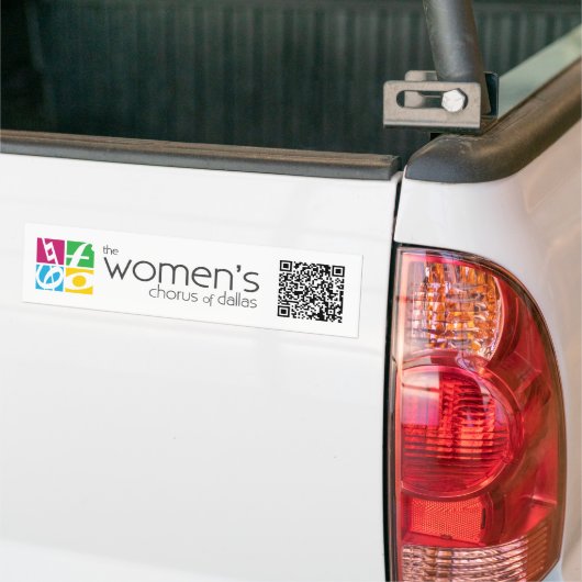 The Women's Chorus of Dallas Logo QR Code Bumper S Bumpersticker (Op Truck)