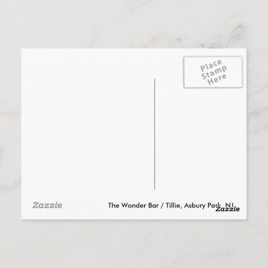 The Wonder Bar / Tillie, Asbury Park, NJ Briefkaart (Achterkant)