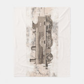 The wonderful age of steam locomotion fleece deken (Voorkant)