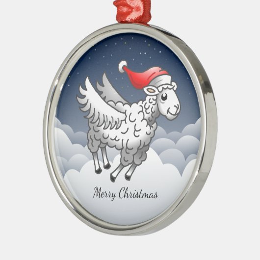 The Wonderful Christmas Lamb Metalen Ornament (Links)