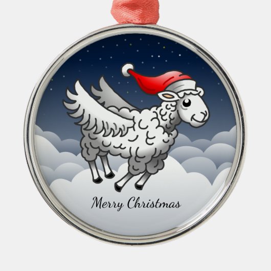 The Wonderful Christmas Lamb Metalen Ornament (Voorkant)