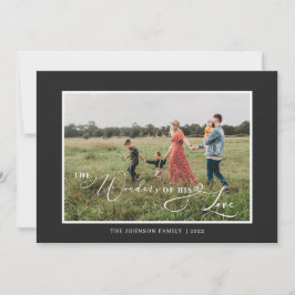 The Wonders of his Love Photo Script Simple Feestdagenkaart
