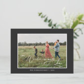 The Wonders of his Love Photo Script Simple Feestdagenkaart (Staand voorkant)