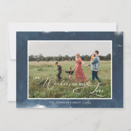 The Wonders of Zijne Liefde Foto Manuscript Kerstm Feestdagenkaart