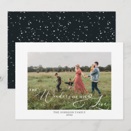 The Wonders of zijne Love Photo Script Feestdagenkaart