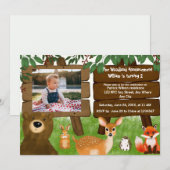 The Woodland Calling All Forest Animals Birthday  Kaart (Voorkant / Achterkant)