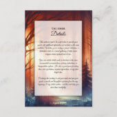 The Woodland Spell of Falling Leaves Wedding Informatiekaartje (Voorkant)