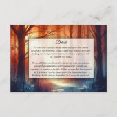 The Woodland Spell of Falling Leaves Wedding  Informatiekaartje (Voorkant)
