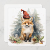 The Woodlawn Collection: Christmas Fox Feestdagenkaart (Voorkant / Achterkant)