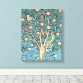 The Woodpecker Tapestry, detail van de houtpeckers Canvas Afdruk (Insitu (Houten vloer))