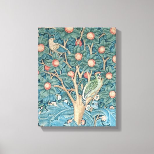 The Woodpecker Tapestry, detail van de houtpeckers Canvas Afdruk (Voorkant)