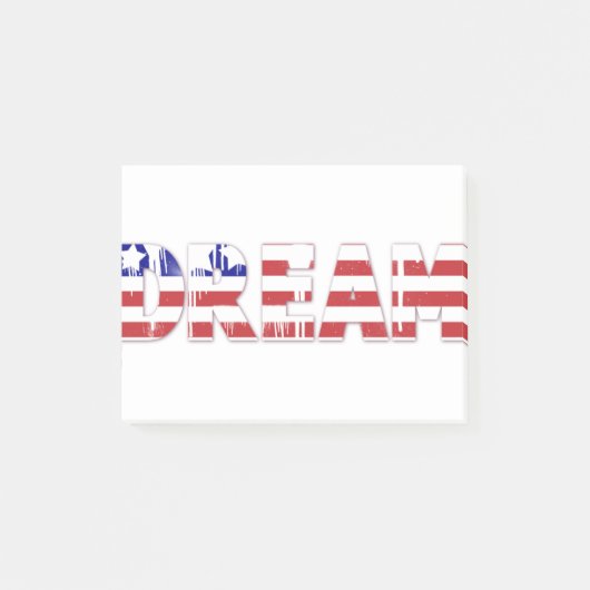 The word "Dream"  with American flag Post-it® Notes (Voorkant)