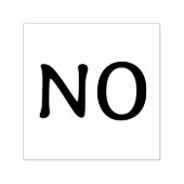 The Word No Funny Minimalist Statement Text Zelfinktende Stempel (Design)