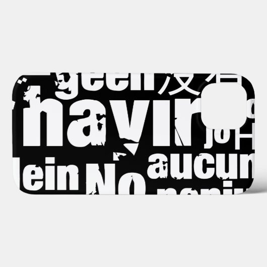 The word "No" in different languages Case-Mate iPhone Case (Achterkant (horizontaal))