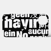 The word "No" in different languages Case-Mate iPhone Case (Achterkant (horizontaal))