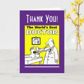 The Word's Best Doctor - Thank You! Kaart (Gele Bloem)