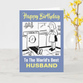 The Word's Best Handyman Husband Kaart (Gele Bloem)