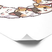 The words "CUTE CAT" are made using cat faces Perfect Poster (Hoek)