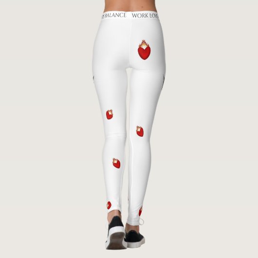 The WORK LOVE BALANCE Passion Heart and Flame Leggings (Achterkant)