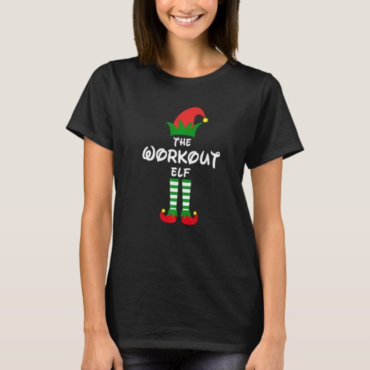 The Workout Elf Family Matching Group Idea Christm T-shirt (Voorkant)