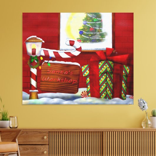 The Workshop Kerstmis Whimsey Canvas Afdruk (Insitu (Woonkamer))