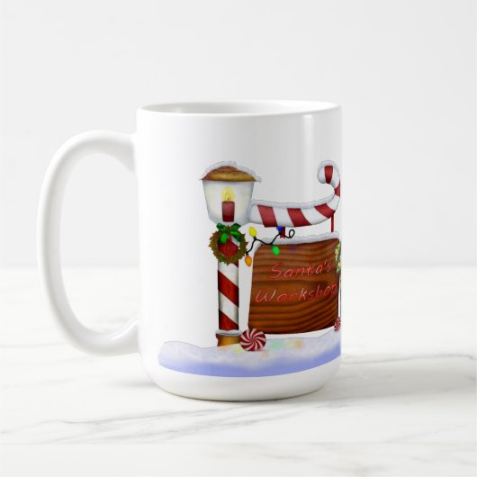 The Workshop Kerstmis Whimsey CUSTOM NAME Koffiemok (Links)