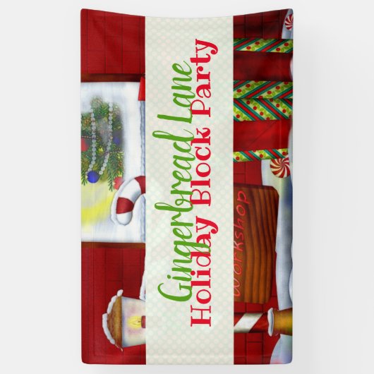 The Workshop Kerstmis Whimsey EVENT Spandoek (Verticaal)