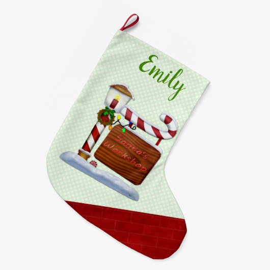 The Workshop Kerstmis Whimsey Grote Kerstsok (Voorkant (Hangend))