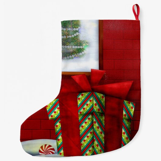 The Workshop Kerstmis Whimsey Grote Kerstsok (Achterkant)