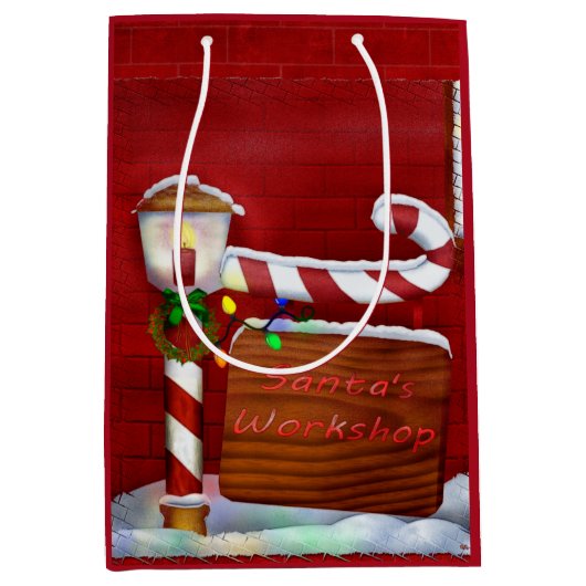 The Workshop Kerstmis Whimsey Medium Cadeauzakje (Voorkant)
