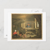 The Workshop of a Weaver, 1656 (oil on canvas) Briefkaart (Voorkant / Achterkant)