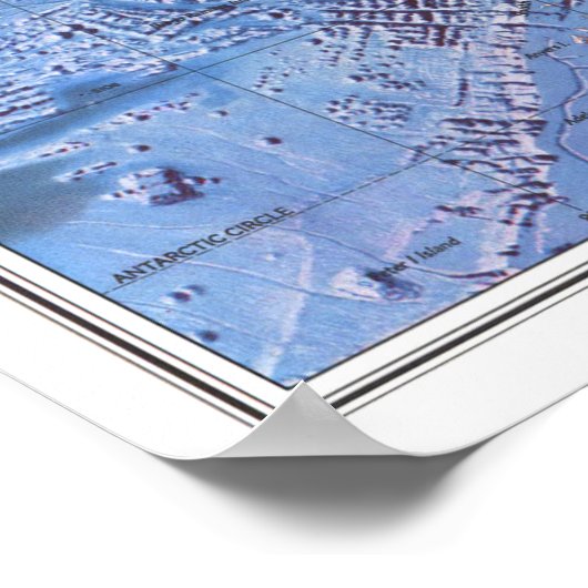 " The World: 1981/cadeau - OCEAN Floor map ... Poster (Hoek)