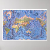 " The World: 1981/cadeau - OCEAN Floor map ... Poster (Voorkant)