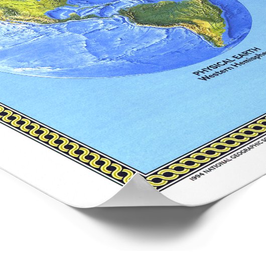 " The World: 1994 Physical MAP ... Poster (Hoek)