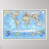 " The World: 1994 Physical MAP ... Poster (Voorkant)