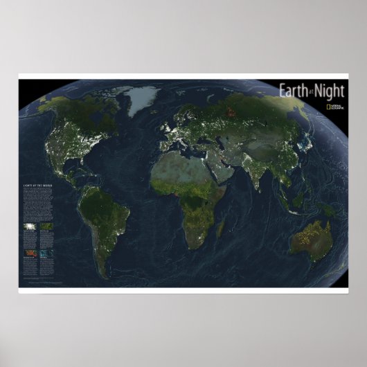 " The World: 2004 The Earth at Night ... Poster (Voorkant)