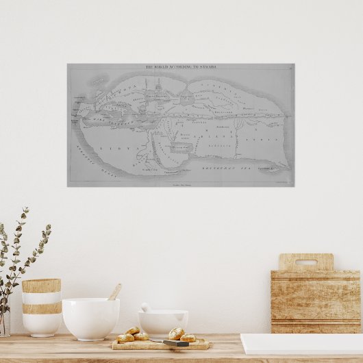 The World According to Strabo Poster (Keuken)
