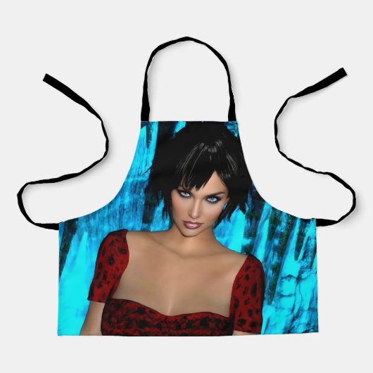 The World Behind the Eyes apron Schort (Voorkant)