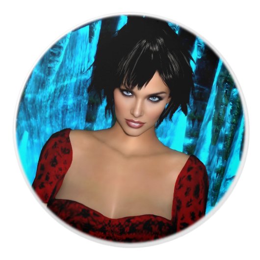 The World Behind the Eyes ceramic knob Keramische Knop (Voorkant)