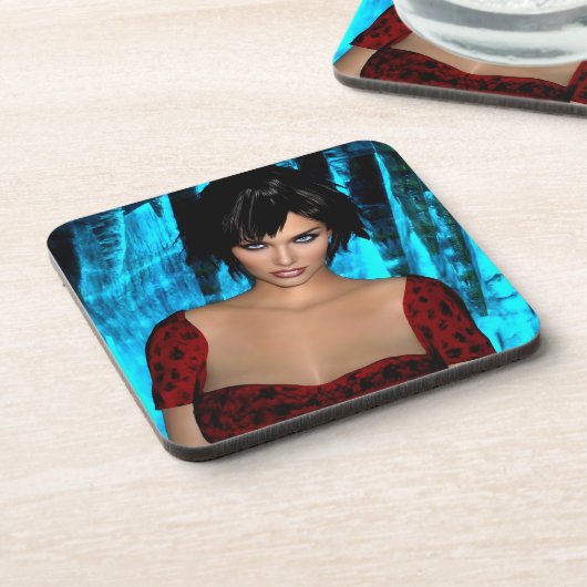 The World Behind the Eyes hard plastic coasters Bier Onderzetter (Linkerzijde)