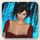 The World Behind the Eyes hard plastic coasters Bier Onderzetter (Voorkant)