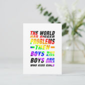 The World has bigger Problems  | LGBTQ+ Pride Briefkaart (Staand voorkant)