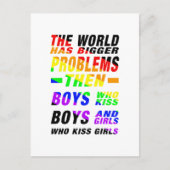 The World has bigger Problems  | LGBTQ+ Pride Briefkaart (Voorkant)