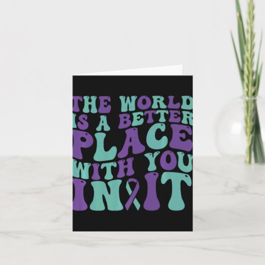 The World Is A Better Place With You 988 Suicide A Kaart (Voorkant)