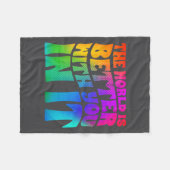 The World Is Better With You In It Mental Health A Fleece Deken (Voorkant (Horizontaal))